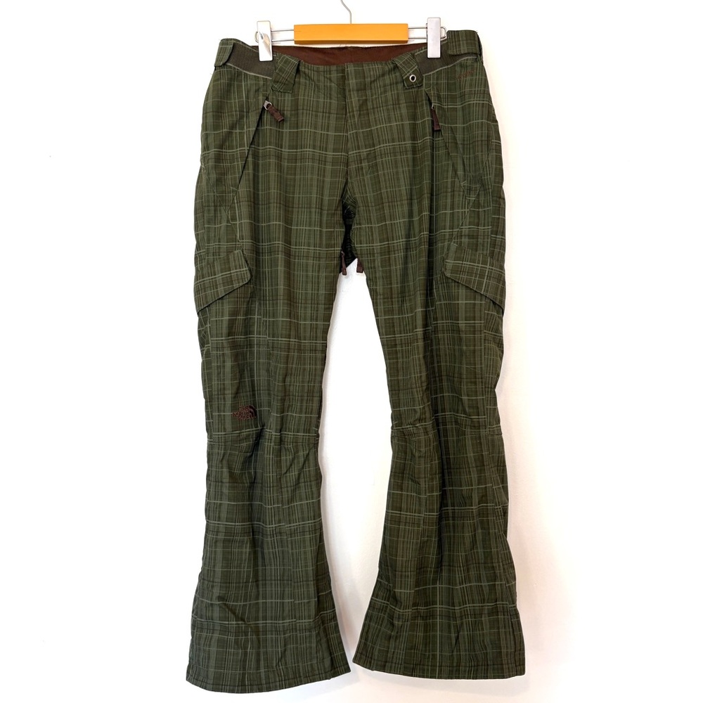 The North Face Olive Plaid Ski Pants